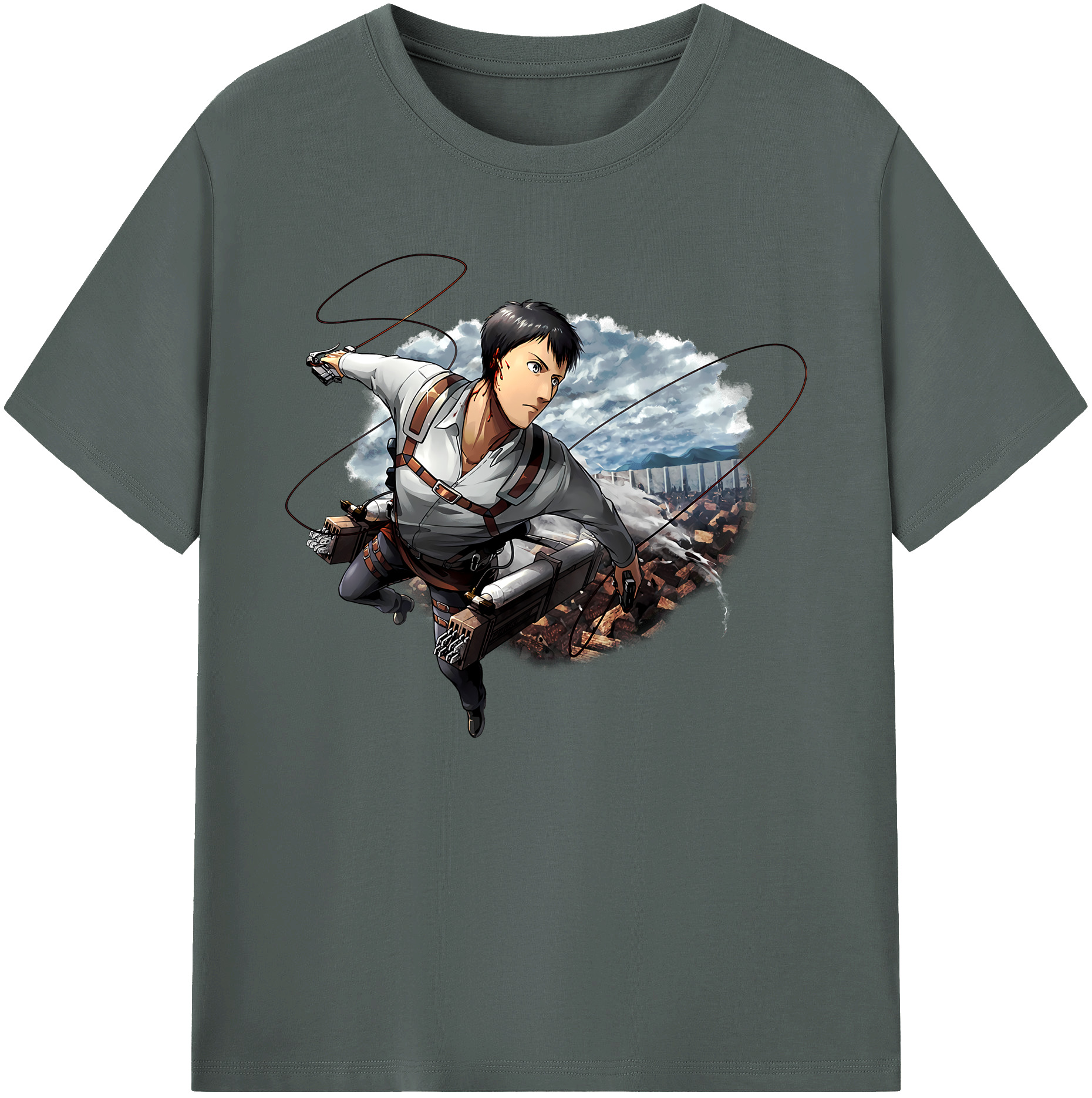 （画像用） 進撃の巨人 ベルトルト・フーバー Attack on Titan Bertholdt Hoover 綿100％ メンズ半袖Tシャツ｜肌触りやわらか＆通気性